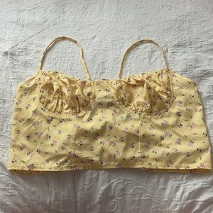 Set of 4 Halter and Spaghetti Strap Crop Tops (Cow Print/Floral/Strawberry/Sun)